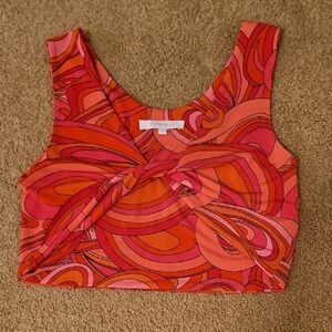Vibrant Pink and Orange Women's Top
